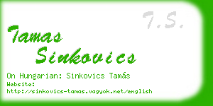 tamas sinkovics business card
